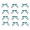 Pre-Tied Light Blue Organza Bows - 4 1/2" Wide, Set