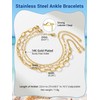 PROSTEEL Gold Ankle Bracelets For Women Minimalist Layered Anklets Sets
