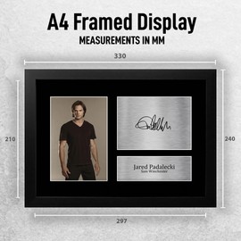 HWC Trading FR A4 Jared Padalecki Supernatural Gifts Printed Signed Autograph Picture for TV Show Fans - A4 Framed