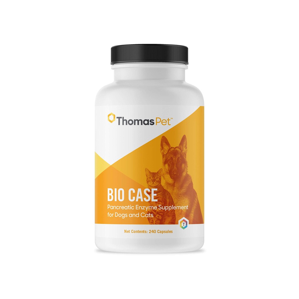 Thomas Labs Bio Case - Pancreatic Enzyme Supplement for Dogs & Cats - Digestive Aid - (240 Capsules)