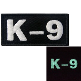 Tactical K9 Dog Glow in the Dark Embroidered Velcro Patch