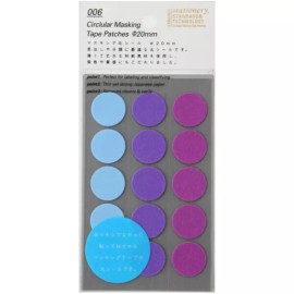 Stalogy Masking Tape Dot Patches: 0.8 in. diameter / 15 dots / 10 sheets (Shuffl