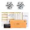 Jextech Aretes De Moissanita .3 Ct 4mm Plata Ley 925