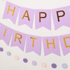 Purple Butterfly Birthday Decoration, Purple Happy Birthday Party Decoration Girl