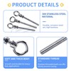 EFUTURETIME 12 x Eye Bolts M8 Wood Thread Eye Bolt