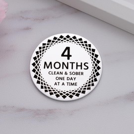 Ukodnus 4 Months Sobriety Coin, AA/NA Medallion Recovery Chips, Sober for Men Women in Recovery, Four Months Clean Alcoholic/Narcotics Anonymous Sober Gift Token