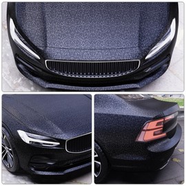 Lypumso - Rollo de vinilo de fibra de carbono forjado mate, 1 x 5 pies, color gris autoadhesivo para automóvil con tecnología de liberación de aire para bricolaje y automóviles