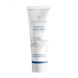 Dentacare Sensitive Tooth Cream by Prof. Dr. Jung, 3 x 75 ml, with the innovative soft clean system, removes discolouration and deposits particularly gently and thoroughly.