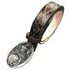 Native Indian Design Handmade Mens Leather Belt with Buffalo Nickle