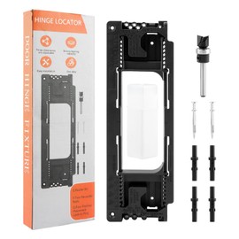 EMVANV Door Hinge Jig,Door Mortise Jig Kit Door Hinge Mortiser Hinge Installation Kit Hinge Jig for Door Hinge from 2-1/2" to 6" Length and Door Thickness from 1-3/8" to 2-1/2"(Black)