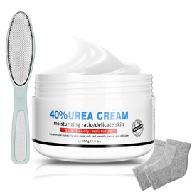 Yunmeng Urea Cream 40 Percent for Feet Maximum Strength, with Moisturizing Heel Socks for Cracked Heel Repair,Foot Cream for Dry Cracked Heels and Feet,Urea Lotion, 3.5 OZ, Foot Files