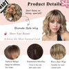 Short Blonde Wig with Bangs Ombre Blonde Bob Wigs for