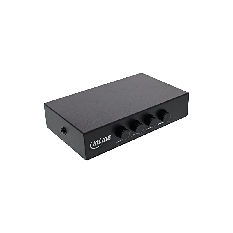 InLine® USB 2.0 Switch Manual USB-A Device to 4 Computers