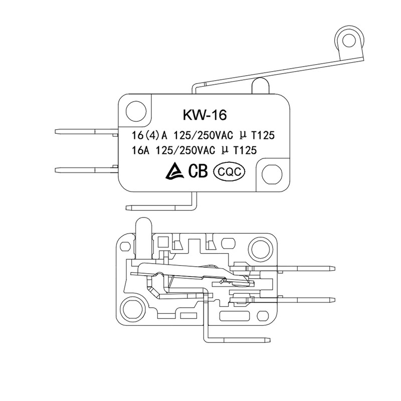 HiSport Micro Limit Switch V-156-1C25 - Compatible with Arduino, Momentary