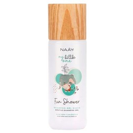 NAÁY My Little One Fun Shower Champú Gel Suave 2 en 1, 200 ml, Aloe Vera y Caléndula, Sin Sulfatos, Para Pieles Sensibles y Atópicas, Bebés y Niños, V