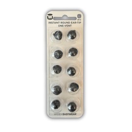Instant Round Ear-Tip One Vent – Soft & Comfortable Hearing Aid Tips for Enhanced Sound (Large)