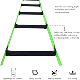 Fire Escape Ladder 2 Story（16.5ft） Polyester Rope Ladder Rescue Ready Ladder for Kids and Adults