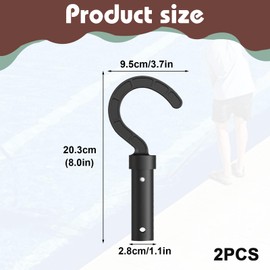 Quvxzy Paket von 2 Haken für Poolroboter – Universelle Zubehör Haken Poolroboter, Poolhaken für Stangen, Kompatibel mit Allen Arten von Poolreinigern, Vacuum Sweeper Hooks, Vacuum Accessories