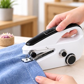 Handheld Sewing Machine for Quick Mending – 2-Speed Electric Single-Thread Stitcher for Home Sewing & Fabric Repairs