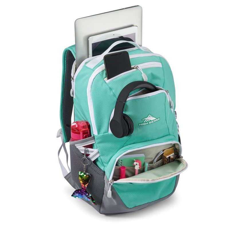 High Sierra Swoop Backpack with 17" Laptop Pocket, Aqua (Instore