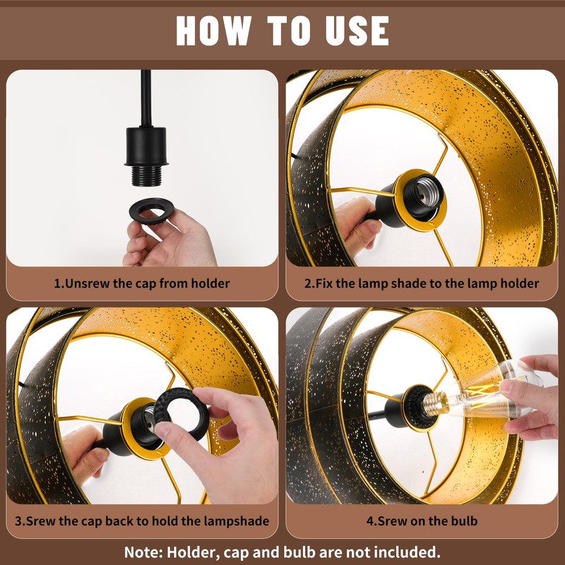 Metal Lamp Shades for Floor Lamps Pendant Lighting Chandelier Replacement,