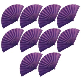 eBuyGB Folding Handheld Pretty Hand Fan Wedding Party Accessory Pocket Sized Fan for Wedding Gift, Party Favors, DIY Decoration, Summer Holidays, Home Décor