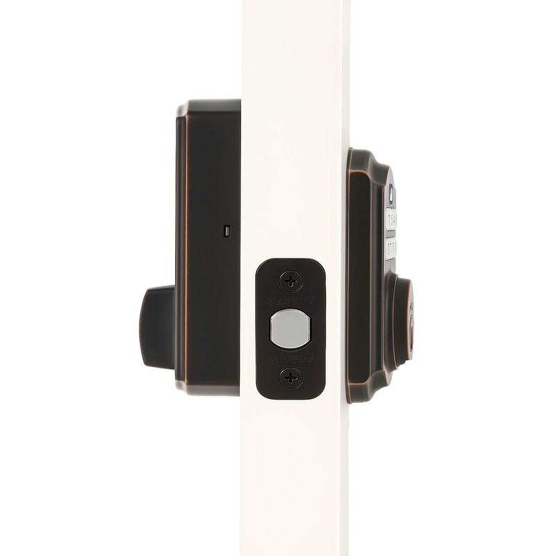 Castle Aged Bronze Single Cylinder Electronic Keypad Deadbolt 2 Keys