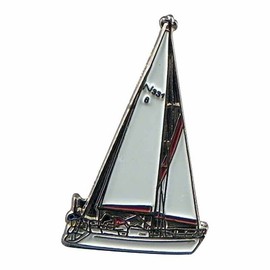 GBJUK Yacht Boat Enamel Pin Lapel Badge with Butterfly Clasp Back