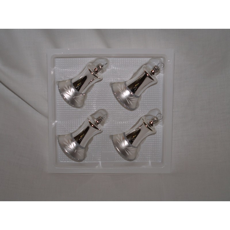 'Bell with Clapper "WANDA" Silver Hand-Blown and Hand Painted Jingle