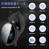 AiMaoo Garmin Vivoactive 6 Case, Tempered Glass Film Protective Cover,