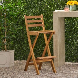 Atlantic Foldable Outdoor Wood Bar Stool