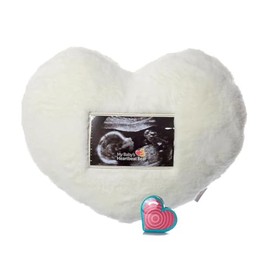 My Baby's Heartbeat Bear Recordable Stuffed Animals 20 sec Heart Voice Recorder for Ultrasounds and Sweet Messages Playback, Perfect Gender Reveal for Moms to Be, Ivory