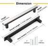 BEROSSA Black and Nickel Cabinet Pulls, Kitchen Cabinet Handles, 6-1/4