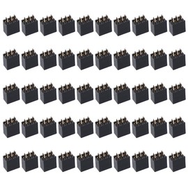 Pin Header Strip 50pcs Double Row Female PCB Board Socket Durable 2x3-Pin Straight Connector PCB Board