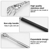 3 Stück Rückenkratzer, Teleskop Rückenkratzer Edelstahl, Ausziehbar Rückenkratzer von 21cm