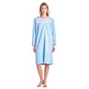 Casual Nights Women's Long Sleeve Micro Fleece Cozy Floral Nightgown