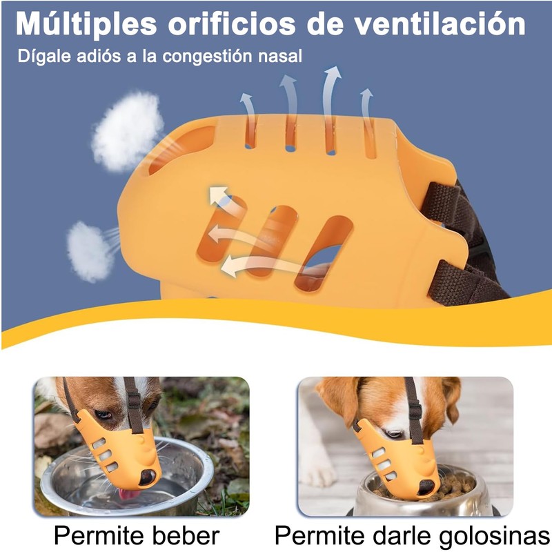 KOMPORY Bozal para Perro,Cubiertas de Boca de Perro con Forma
