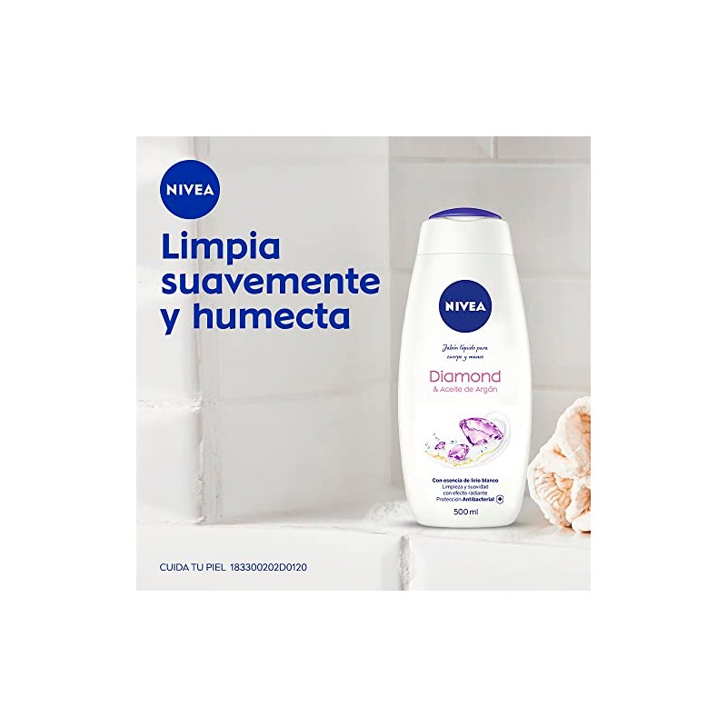 NIVEA Shower Jabón Líquido para Cuerpo Diamond Touch, 500 ml