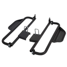 Kojem Running Boards W/Brackets Compatible with 2004-2008 Electric Club Car DS Golf Carts Only with 4 x 12-Volt Batteries Nerf Bars Black Steel Side Step