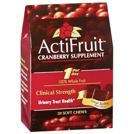 Enzymatic Therapy ActiFruit™ Cranberry Supplement with Cran-Max - 20 Soft Chews