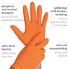 FRANZ MENSCH Hygostar Power Grip Nitrile Gloves, Powder-Free, Cardboard, Orange,