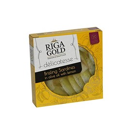 Riga Gold Delicatesse Brisling Sardines in Olive Oil with Lemon - 120g (Pack of 2)