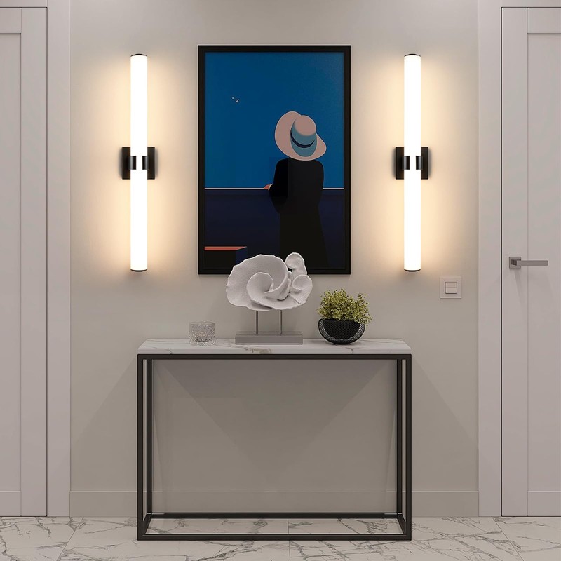AIJIASI Black Bathroom Vanity Light Fixtures, 31 inch Modern Bathroom