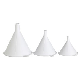 KitchenCraft KCFUNSET Plastic Funnel Set, White, 3 Piece
