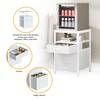 Herture Mini Fridge Stand with 3 Storage, Mini Fridge Cabinet,