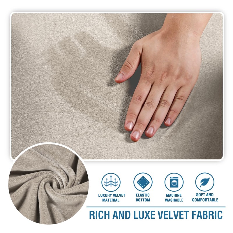 H.VERSAILTEX Stretch Velvet 2 Piece T Cushion Sofa Slipcovers for