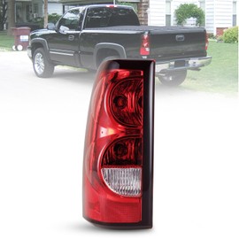AUTOWIKI Taillights for 2003-2006 Chevy Silverado 1500 2500 1500HD 2500HD 3500, 2007 Silverado Classic Tail Lights Brake Rear Lamp Assembly with Bulbs and Harness Driver Left Side 1pcs