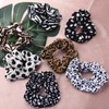 Zebra Leopard Scrunchie Hair Ties for Women Scrunchy Elastic Hair