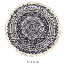 Terafeels Carpet Round Area Rugs for Living Room 100 cm Soft Plush Fluffy Bobo Carpet Rug Non Slip Machine Washine Bedside Floor Rug for Bedroom Large Rug for Living Room Kitchen Bedroom, 3100