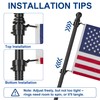 SCWN 5FT Black Flag Pole for Outside House, Ball-Bearing Anti-Wrap